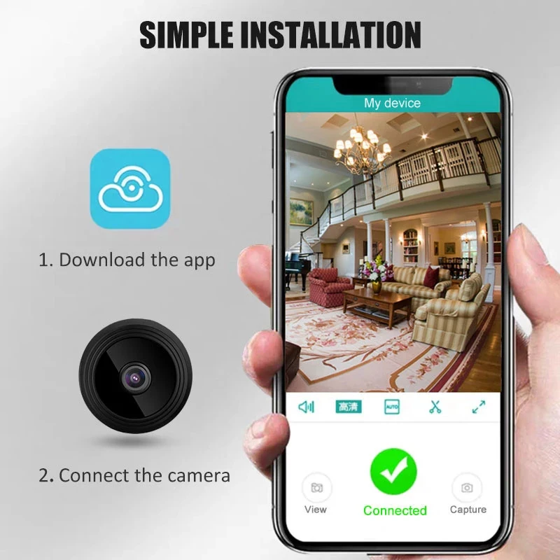 A9 Wireless 1080P Mini Spy Security Camera with night vision